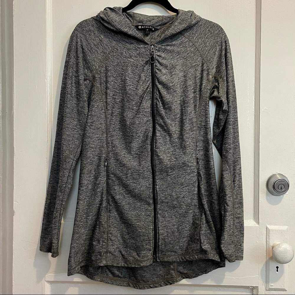 Athleta Vitamin Sea UPF Zip Up Jacket Heather Grey